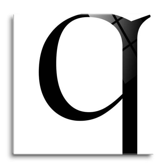 Minimal Monogram Q | Hi-Def Glass Art | Eaches | Min 1