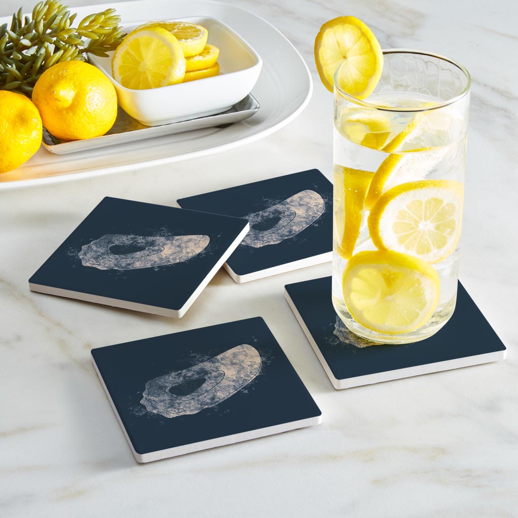 Louisiana Colorful Water Color Oyster| Absorbent Coasters | Set of 4 | Min 2