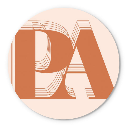 Modern Minimalist Pennsylvania Pa Initials Dark | Wood Sign | Eaches | Min 1