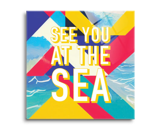 See You At The Sea | Hi-Def Glass Art | Eaches | Min 2
