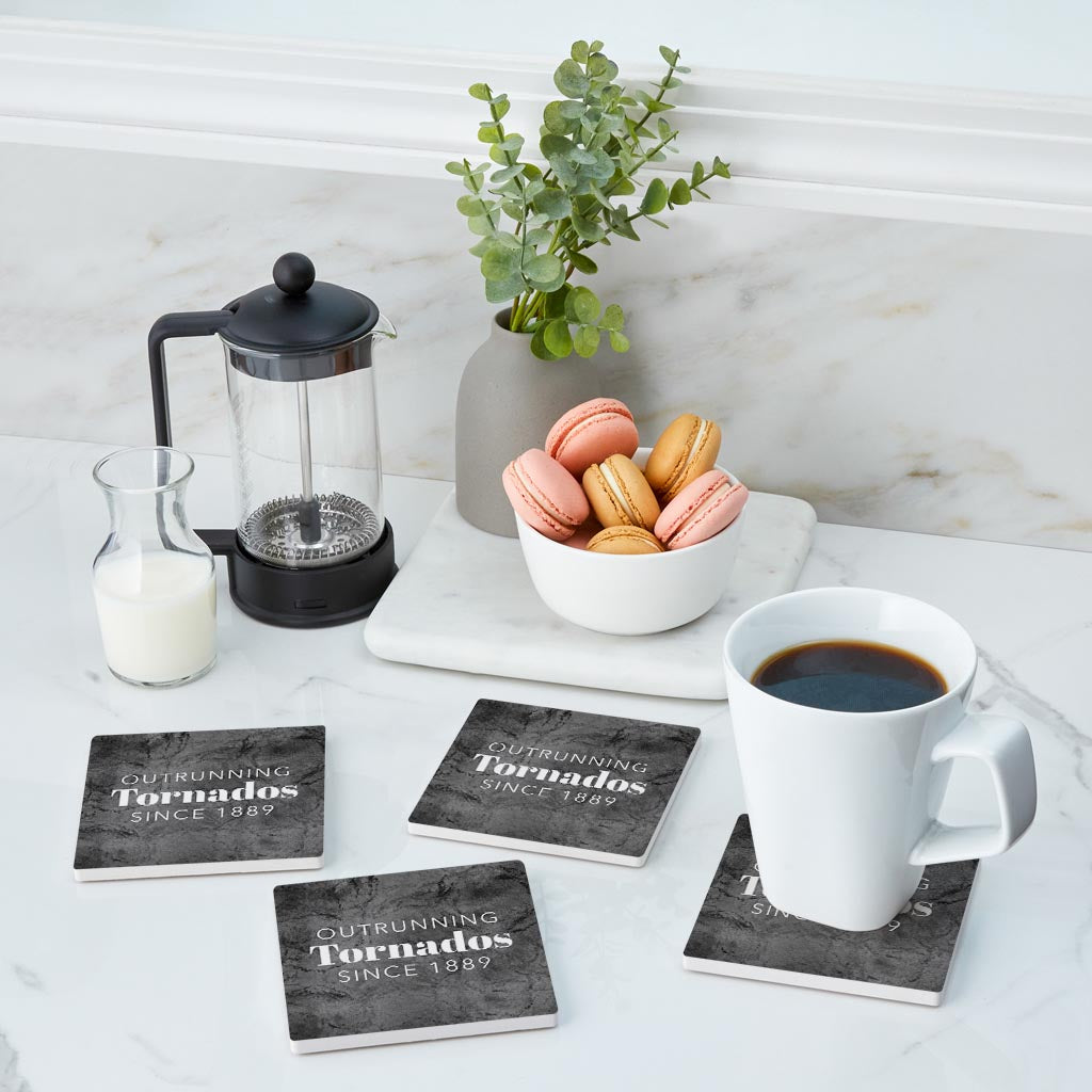 Modern Oklahoma Tornado Saying| Absorbent Coasters | Set of 4 | Min 2