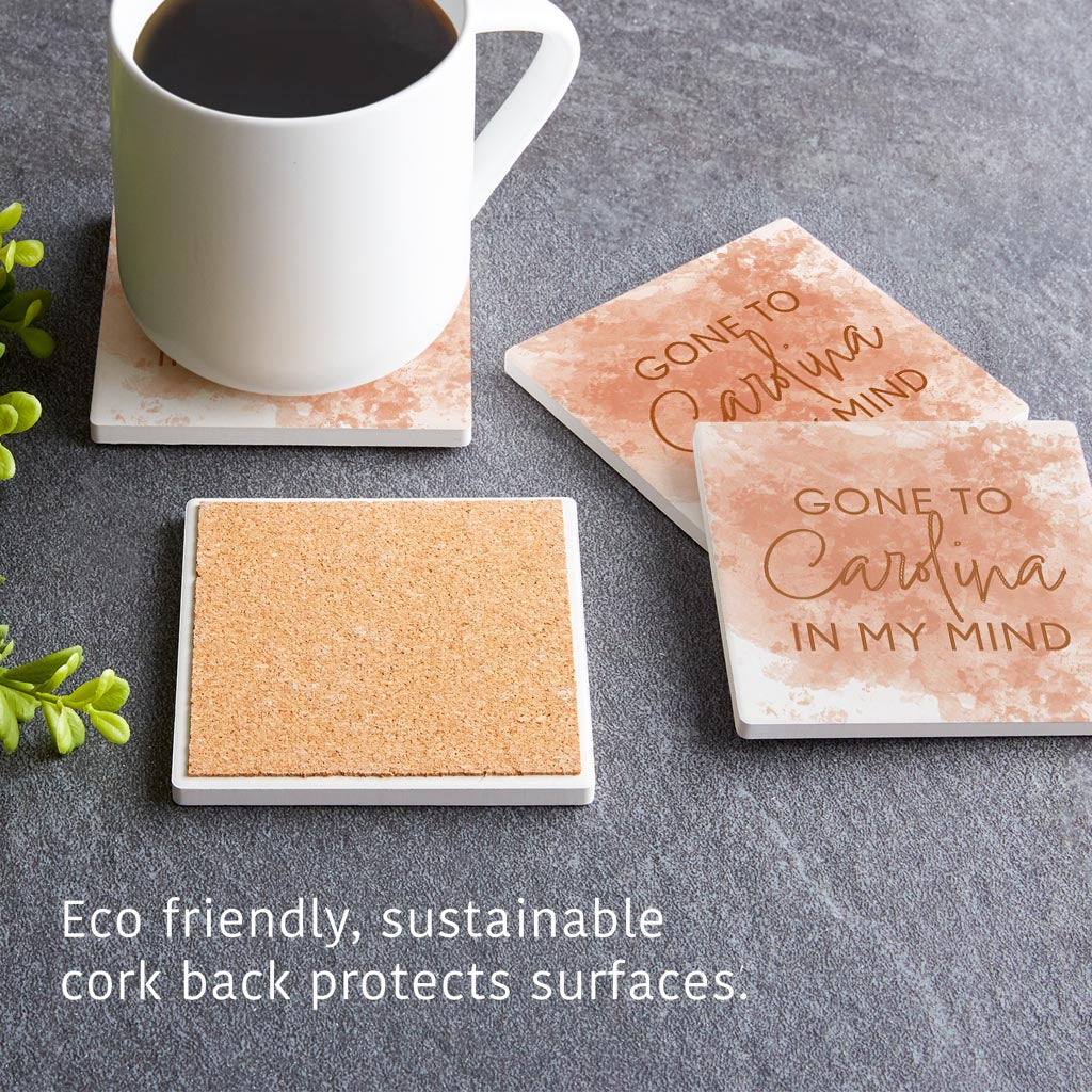 Gone To Carolina Water Color | Absorbent Coasters | Set of 4 | Min 2