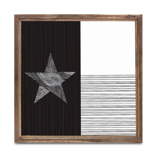 Modern Texas State Flag Abstract Lines | Wood Sign | Eaches | Min 1