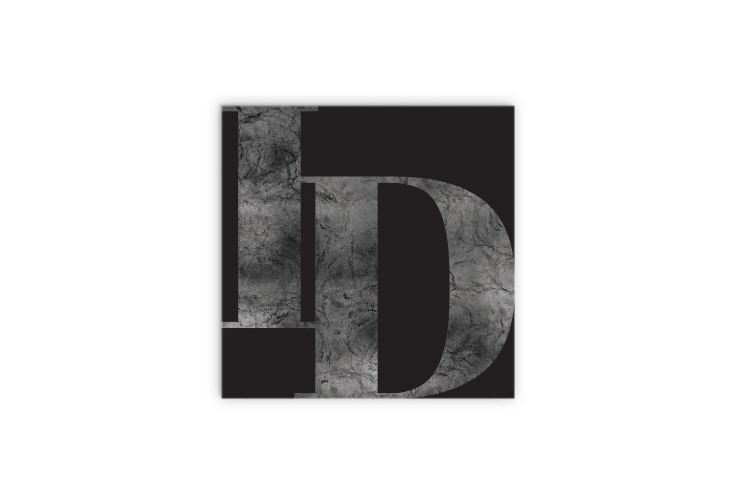 Minimalist B&W Idaho Black Initials | Wood Sign | Eaches | Min 2