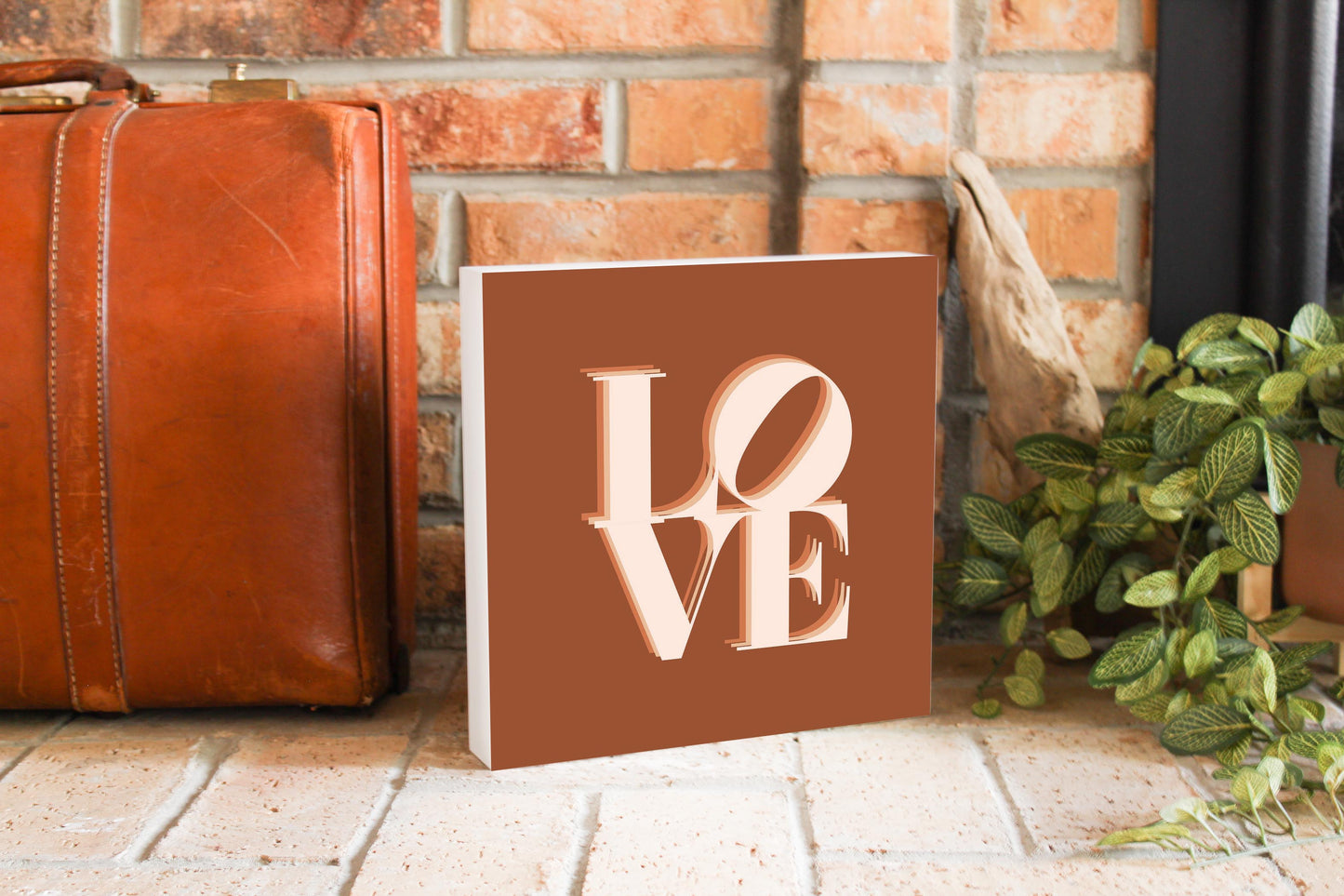 Modern Minimalist Pennsylvania Love Dark | Wood Block | Eaches | Min 2
