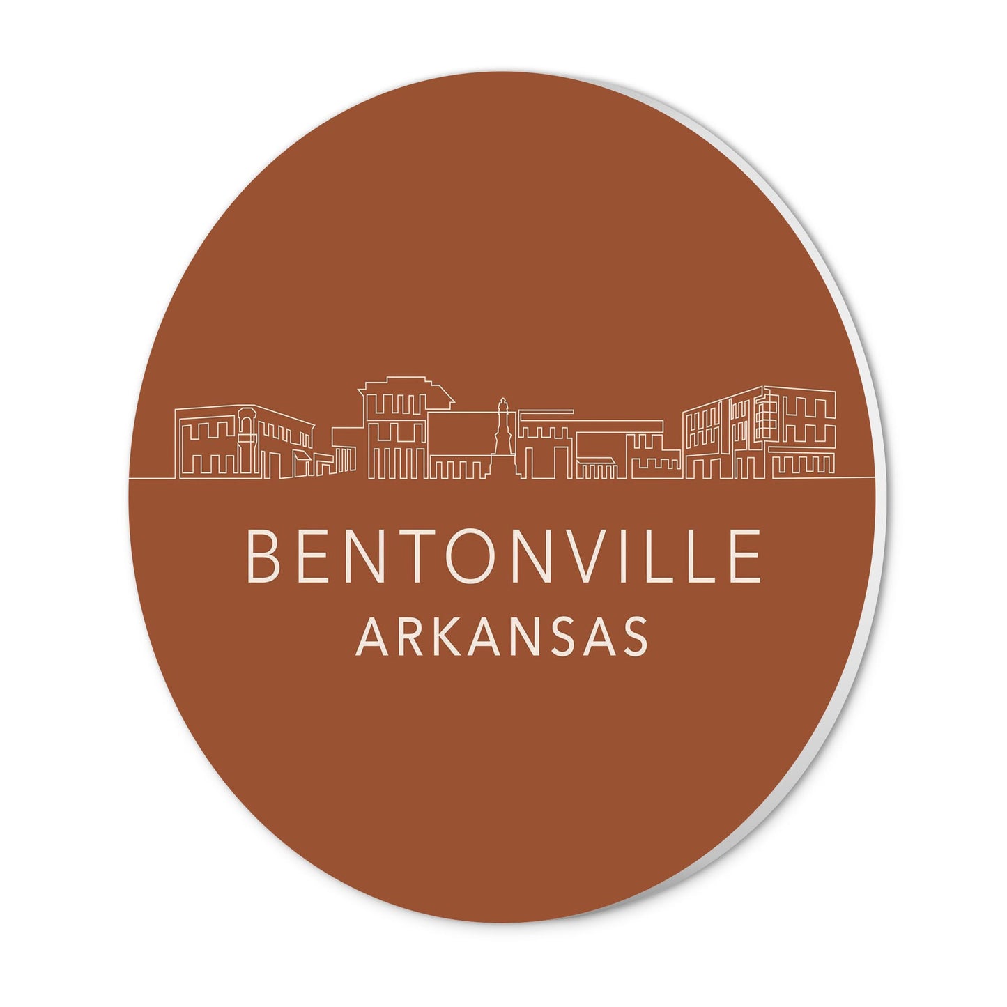 Modern Minimalist Arkansas Bentonville Skyline | Wood Sign | Eaches | Min 1