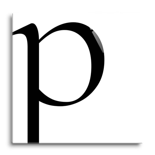 Minimal Monogram P | Hi-Def Glass Art | Eaches | Min 1