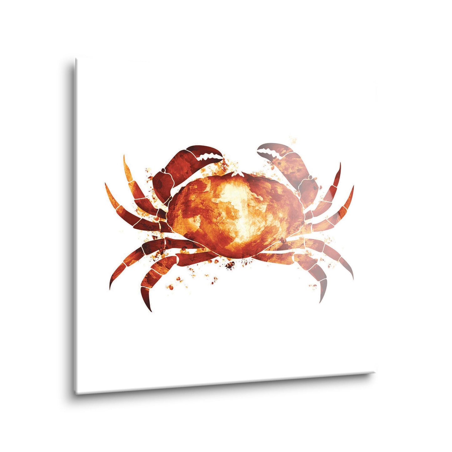 East Coast Water Color Crab | Hi-Def Glass Art | Eaches | Min 1