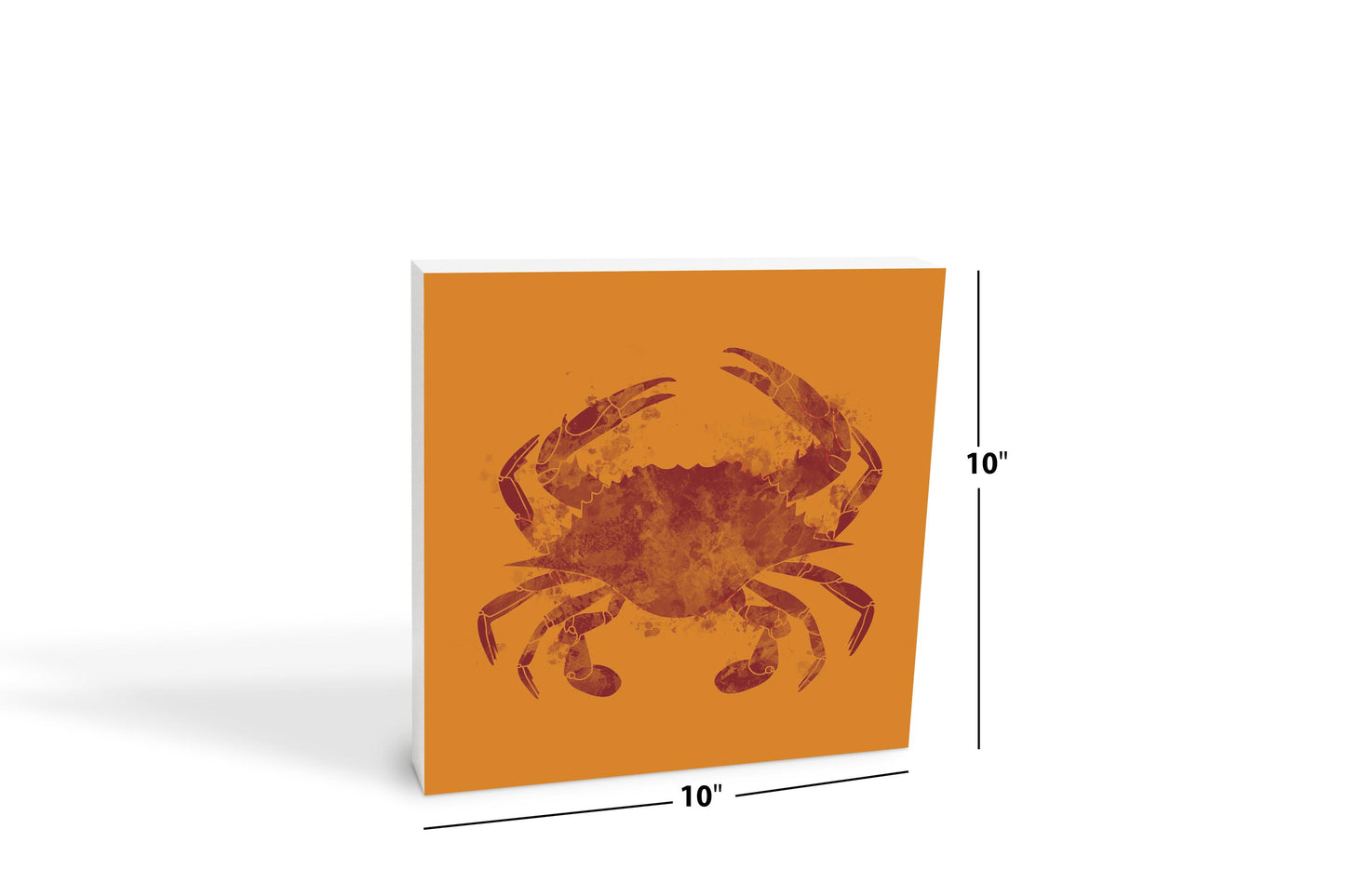 Louisiana Colorful Water Color Blue Crab | Wood Block | Eaches | Min 2