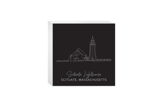 Black Scituate Lighthouse| Wood Block | Eaches | Min 4