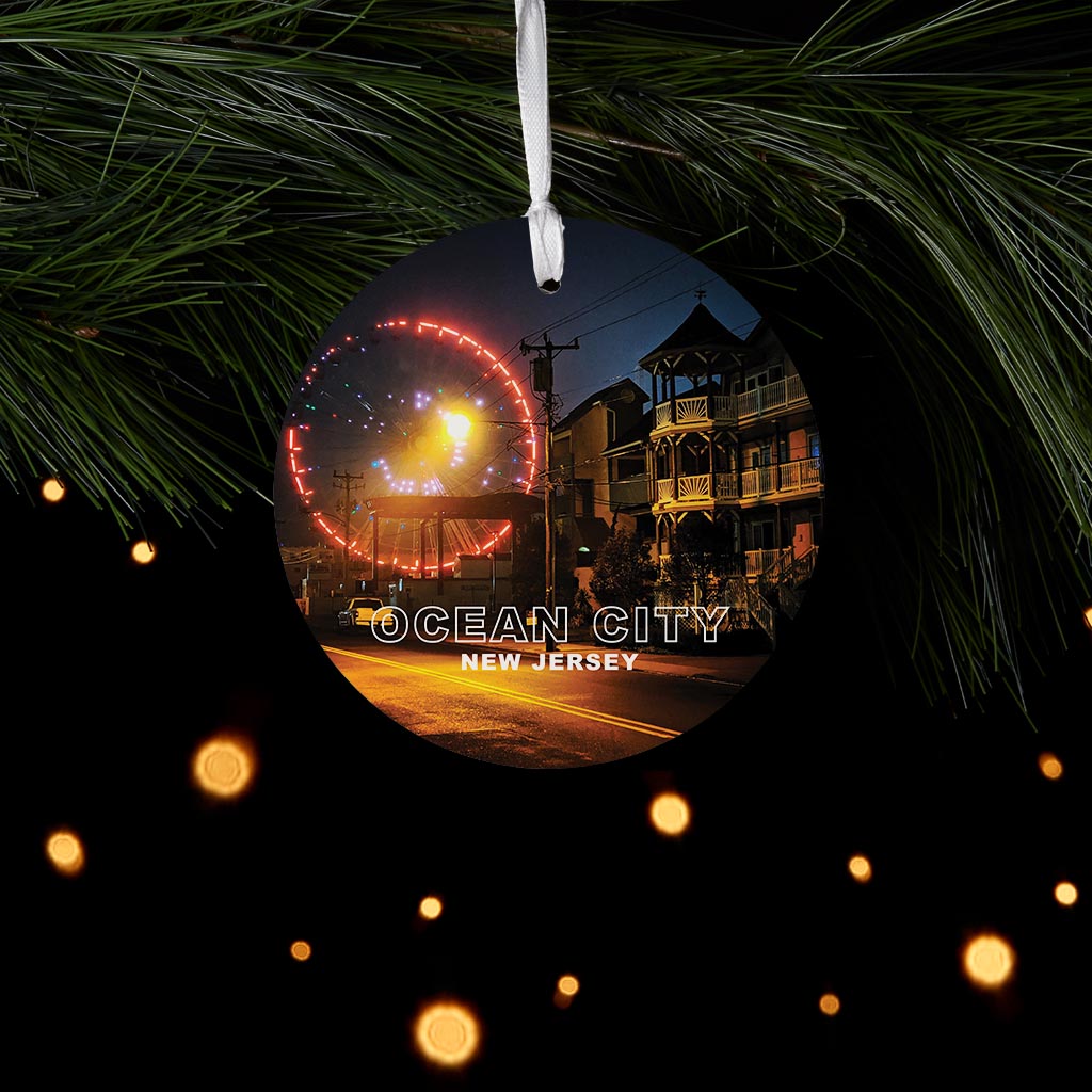 OCNJ Photo With Text | Wood Ornament | Eaches | Min 6