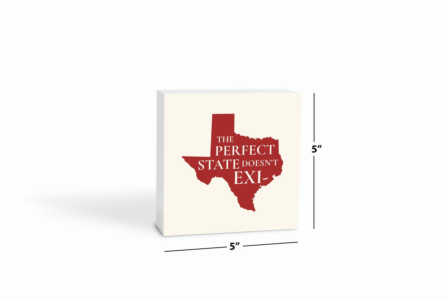 Modern Minimalist Texas Colors Perfect State | Wood Block | Eaches | Min 4