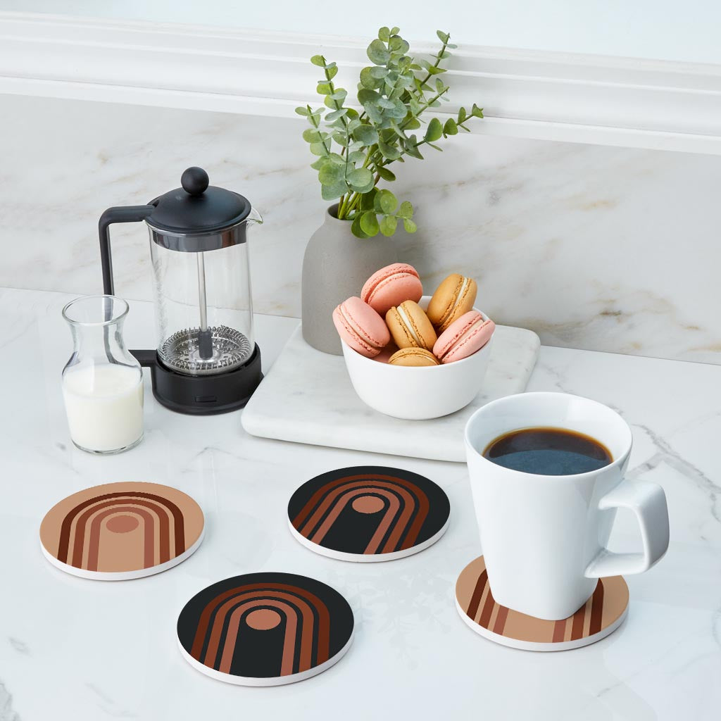 Retro Line Art| Absorbent Coasters | Set of 4 | Min 2