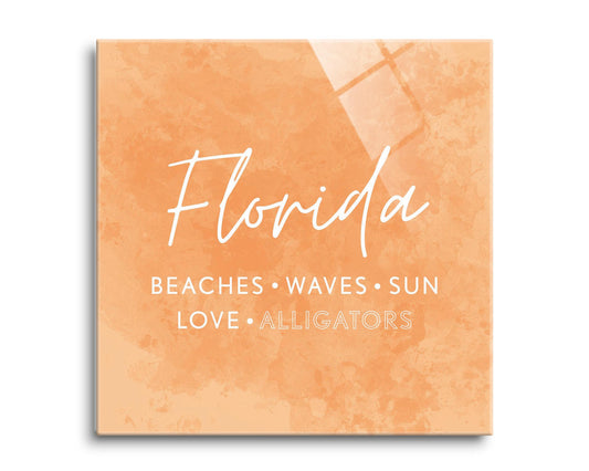 Florida Meaning Orange | Hi-Def Glass Art | Eaches | Min 2