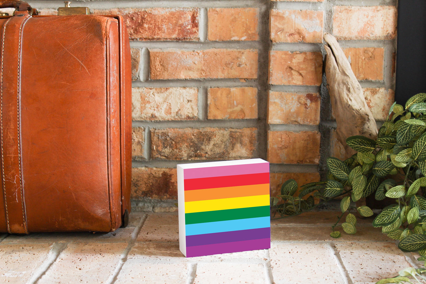 Original Pride Flag Colors | Wood Block | Eaches | Min 4