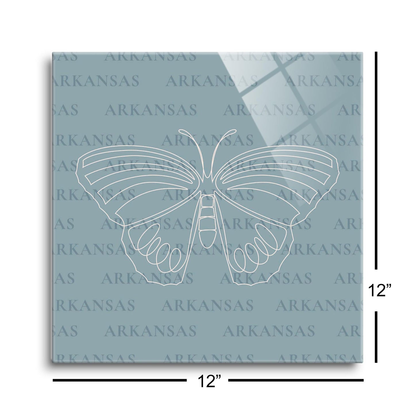 Modern Minimalist Arkansas Diana Fritillary Butterfly | Hi-Def Glass Art | Eaches | Min 1
