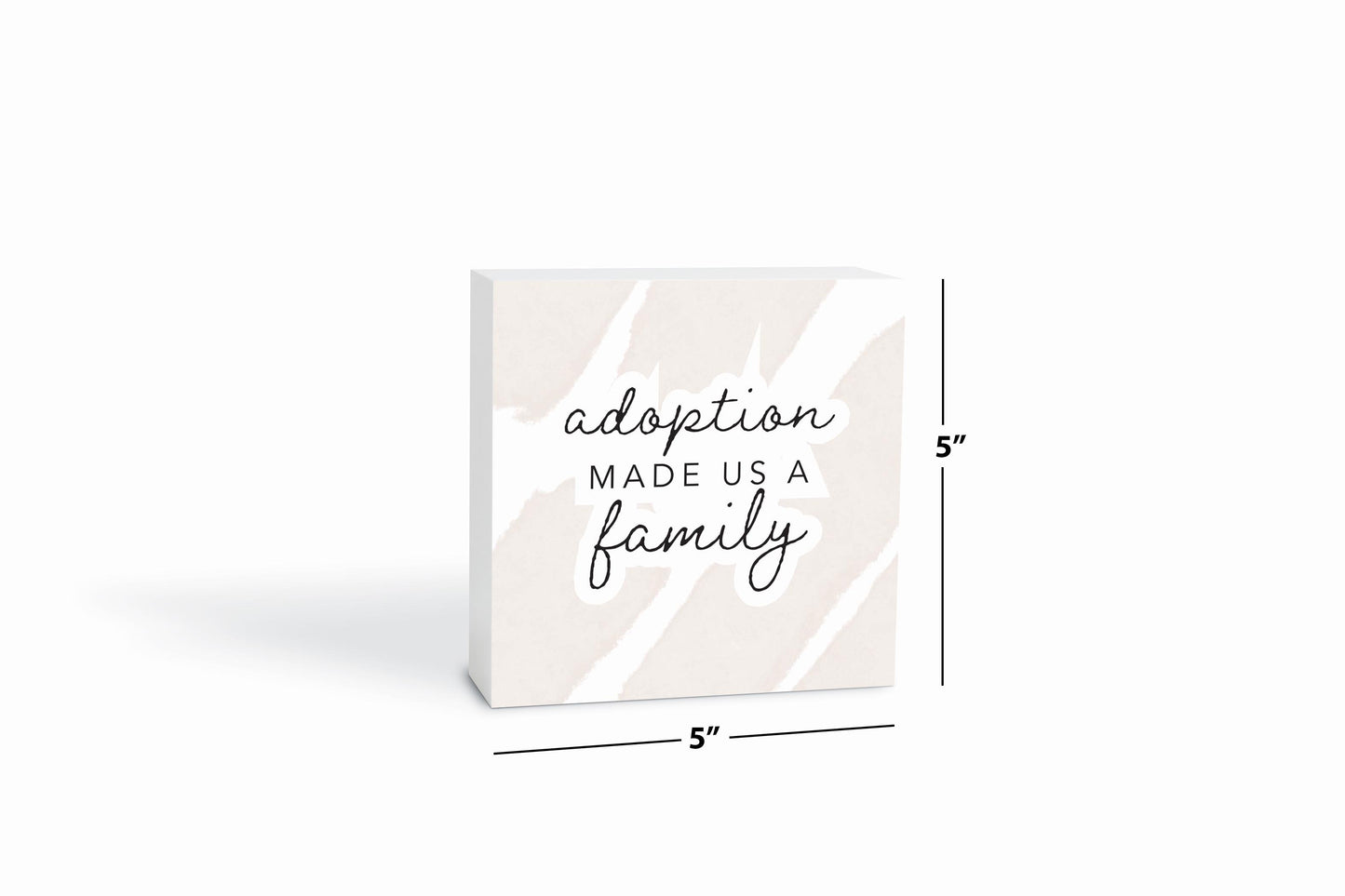 Modern Minimalist Mothers Day Adoption | Wood Block | Eaches | Min 4