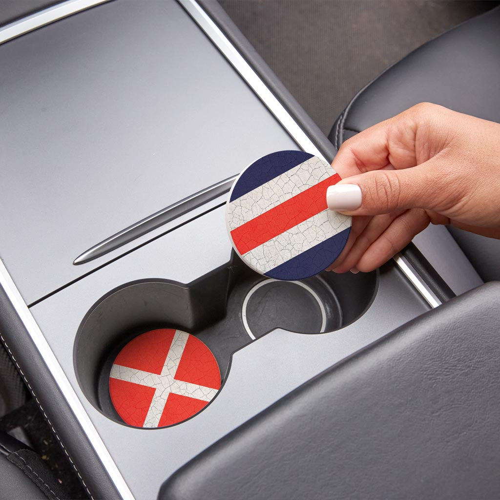 Nautical Flags | Absorbent Car Coasters | Set of 2 | Min 4