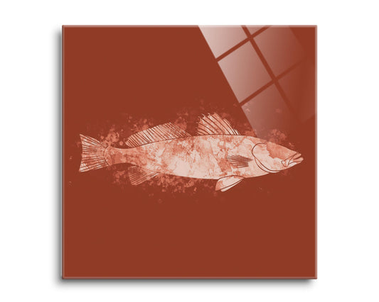 Louisiana Colorful Water Color Speckled Trout | Hi-Def Glass Art | Eaches | Min 2