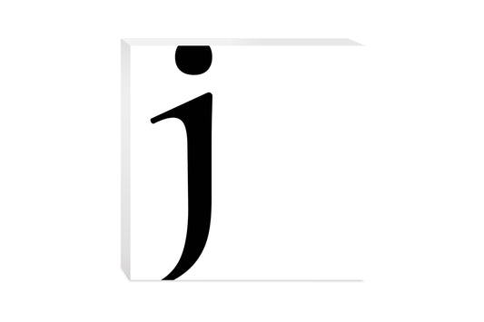 Minimal Monogram J | Wood Block | Eaches | Min 2