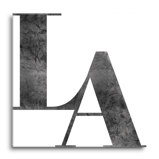 Modern White Louisiana Initials | Hi-Def Glass Art | Eaches | Min 1
