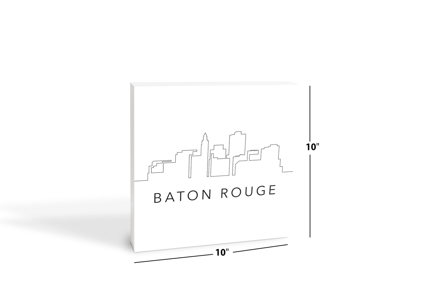 Modern Louisiana Baton Rouge City Line Drawing | Wood Block | Eaches | Min 2