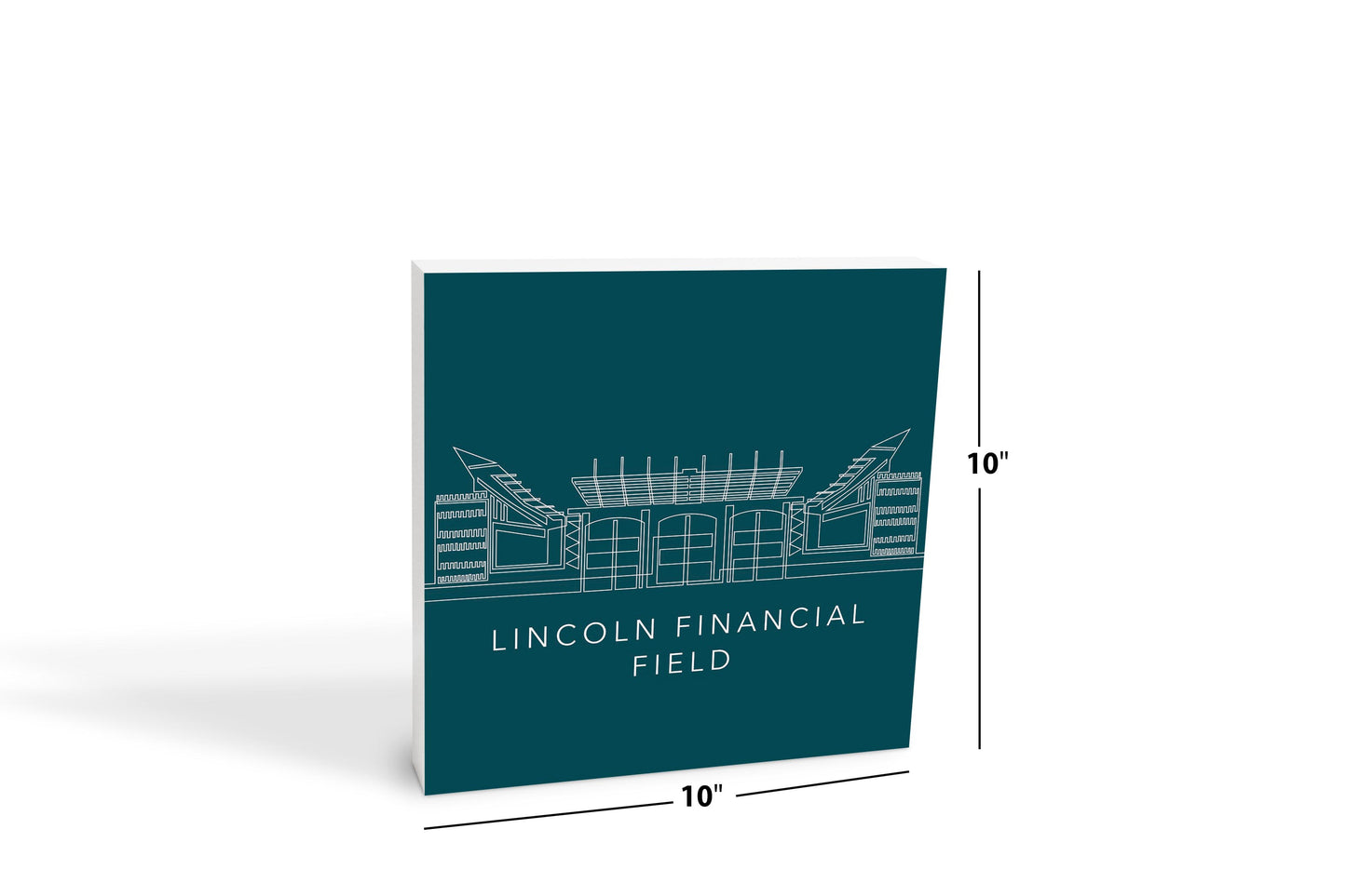 Modern Minimalist Pennsylvania Lincoln Field Line Drawing | Wood Block | Eaches | Min 2