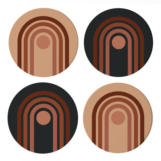 Retro Line Art| Absorbent Coasters | Set of 4 | Min 2