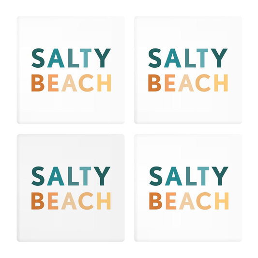 Salty Beach | Absorbent Coasters | Set of 4 | Min 2