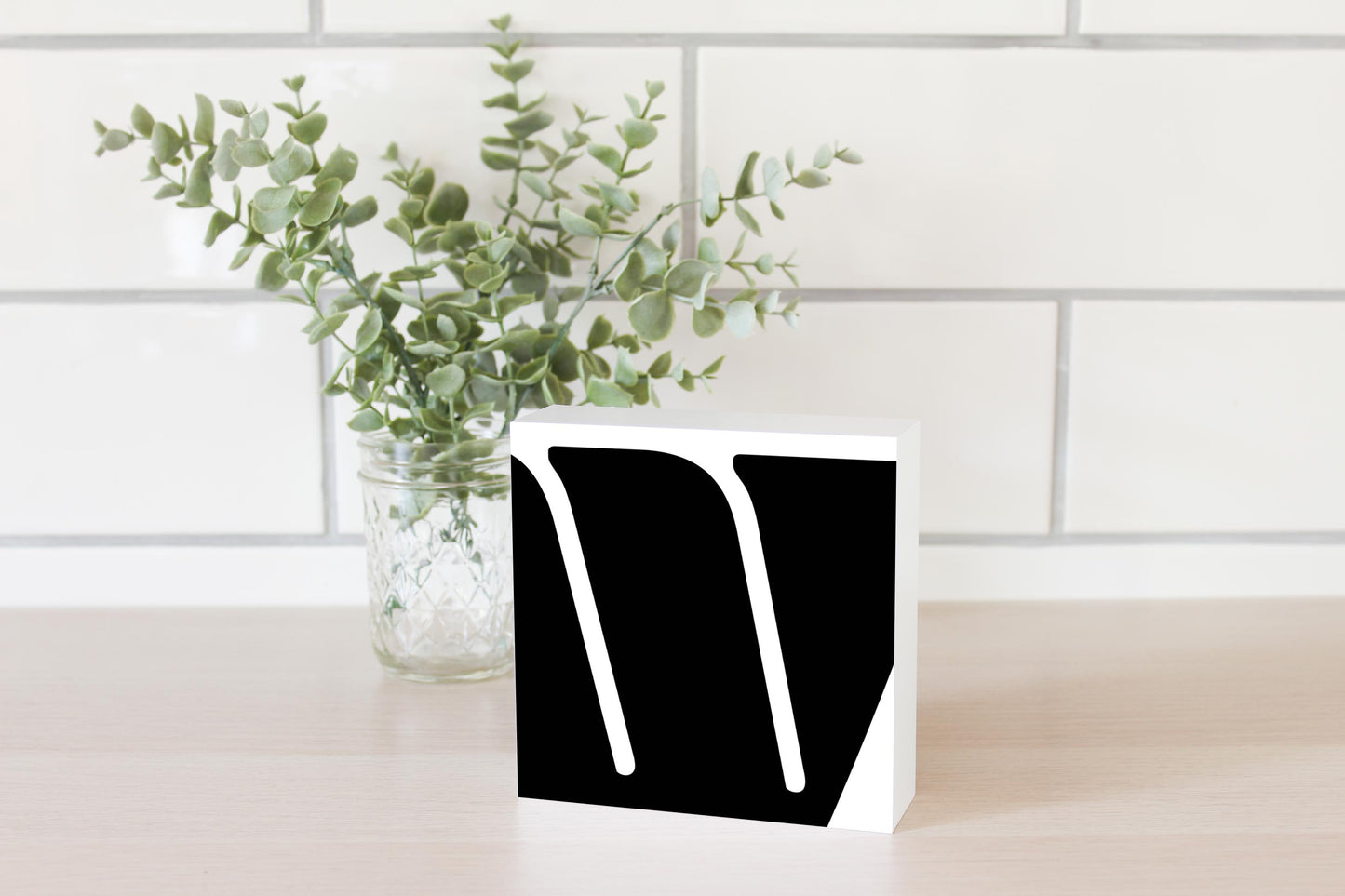 Fun Chunky Monogram W | Wood Block | Eaches | Min 4