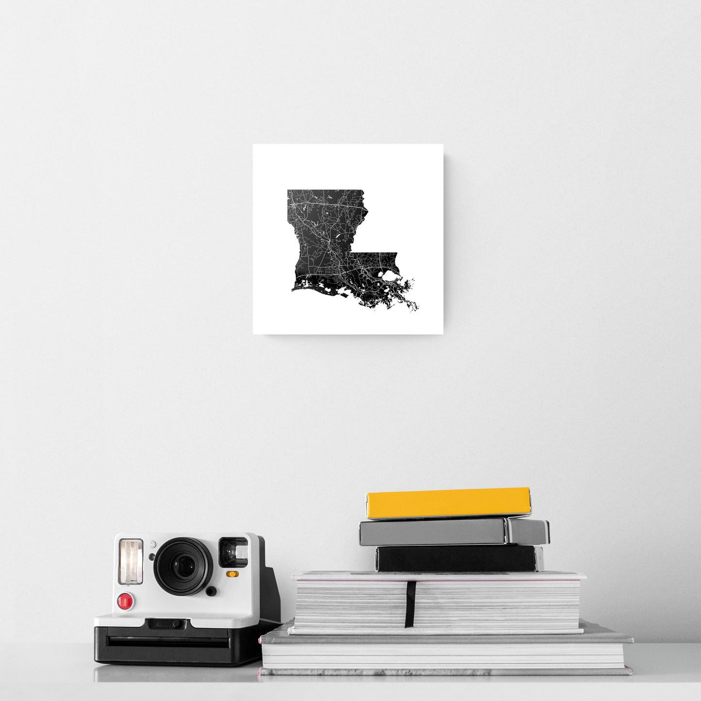 Modern Louisiana State Shape With Map | Hi-Def Glass Art | Eaches | Min 2