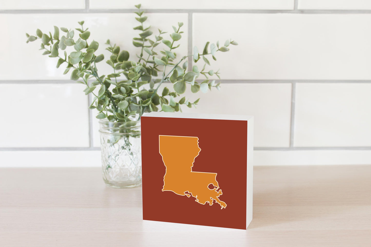 Louisiana Colorful State Shape | Wood Block | Eaches | Min 4