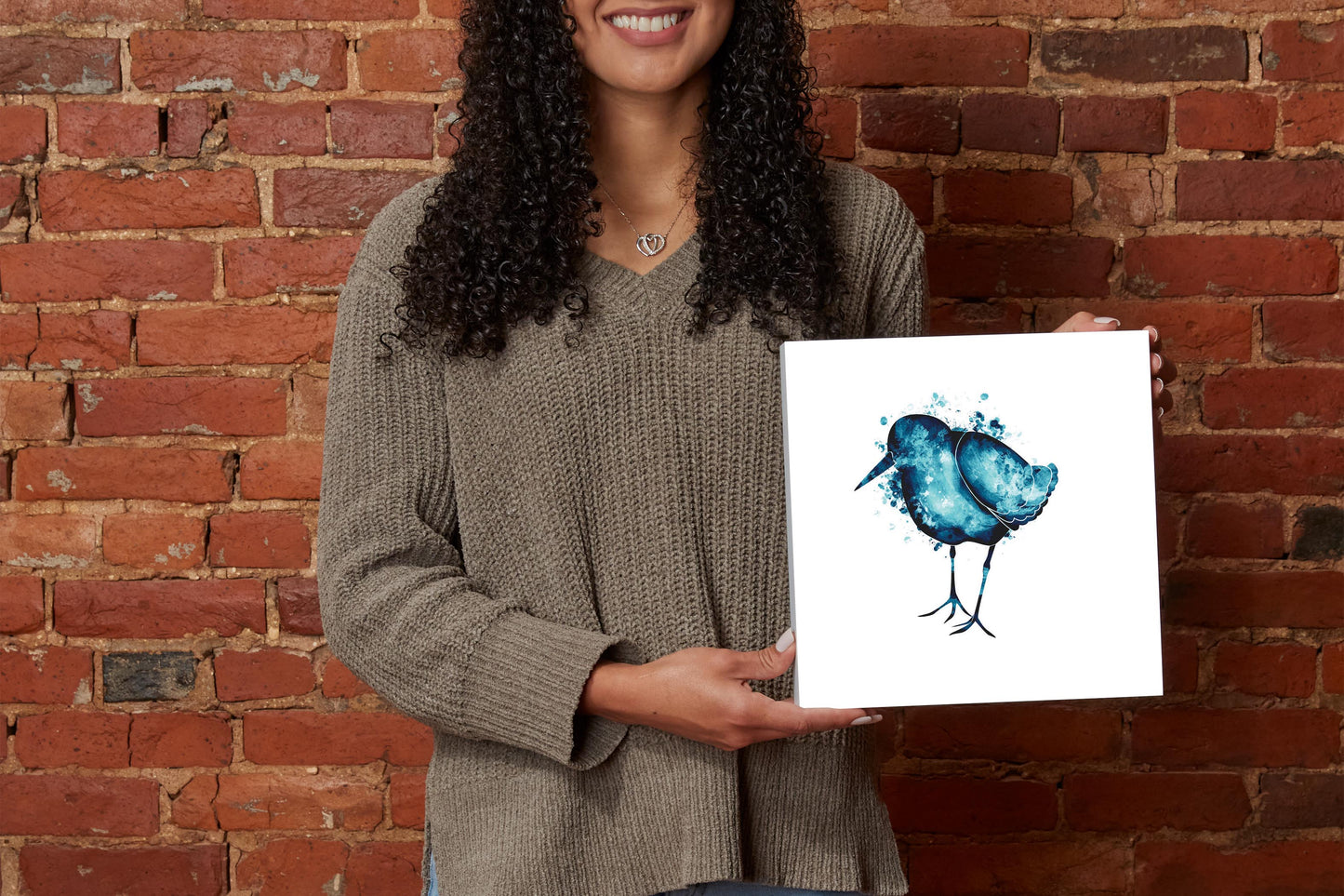 New England Water Color Sand Piper | Wood Block | Eaches | Min 2