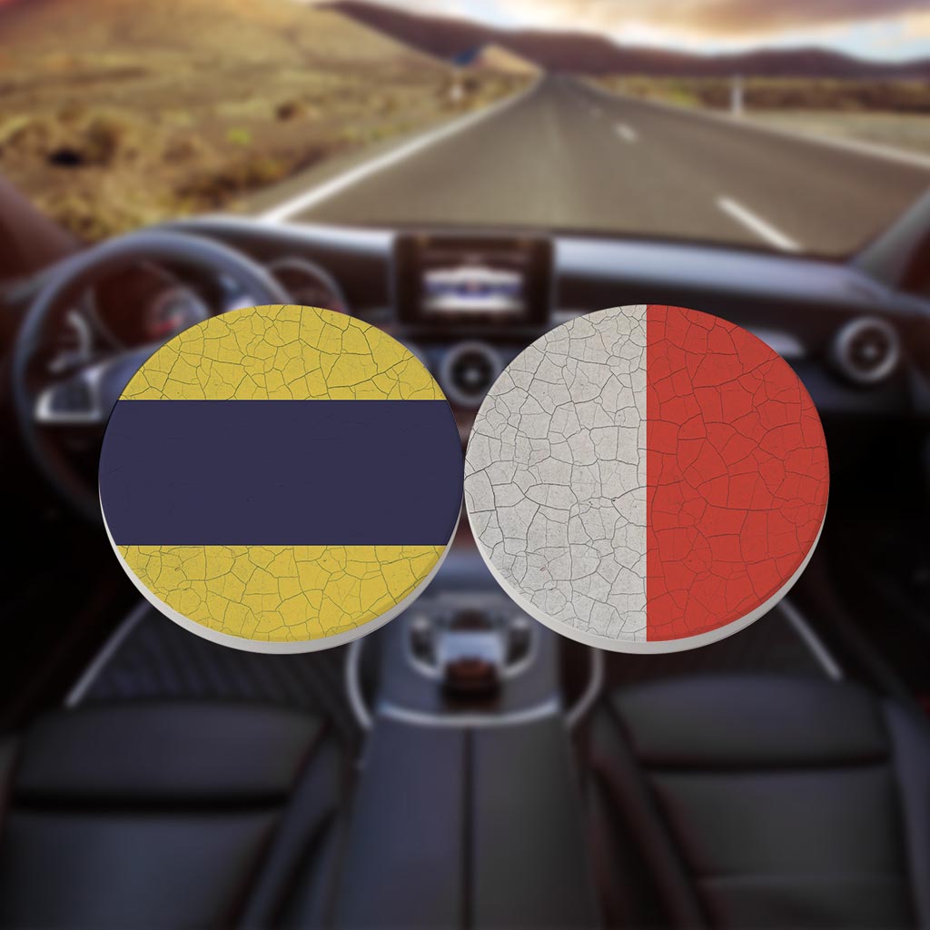 Nautical Flags | Absorbent Car Coasters | Set of 2 | Min 4