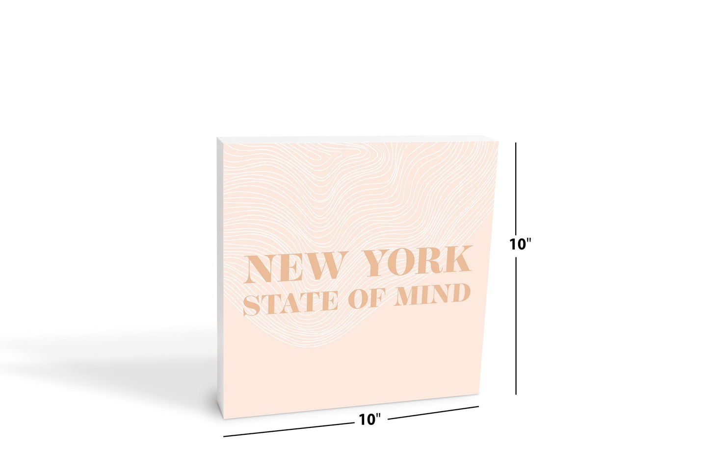 Modern Minimalist New York State Of Mind | Wood Block | Eaches | Min 2