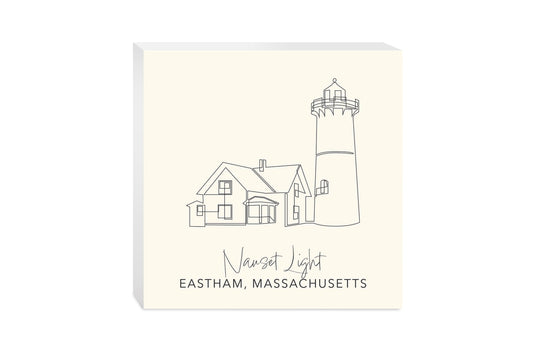 Cream Nauset Light | Wood Block | Eaches | Min 2