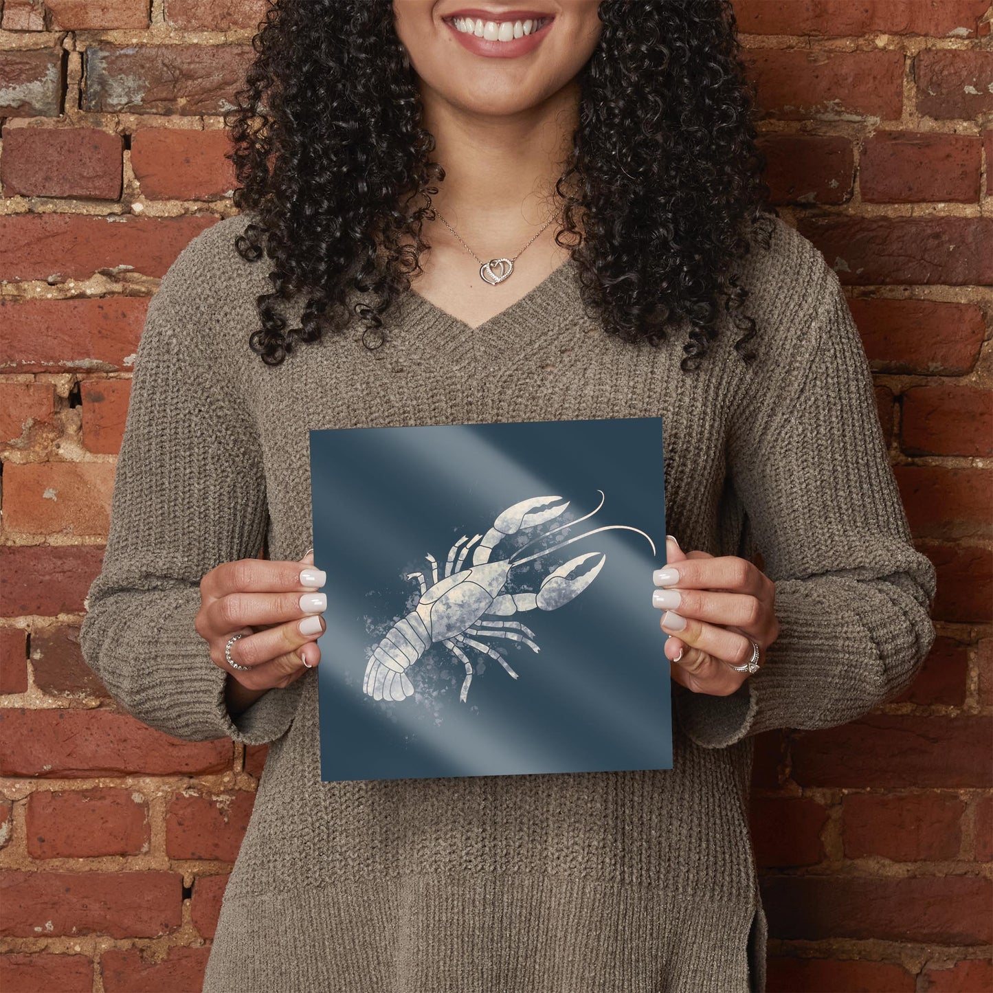 Louisiana Colorful Water Color Crawfish | Hi-Def Glass Art | Eaches | Min 2