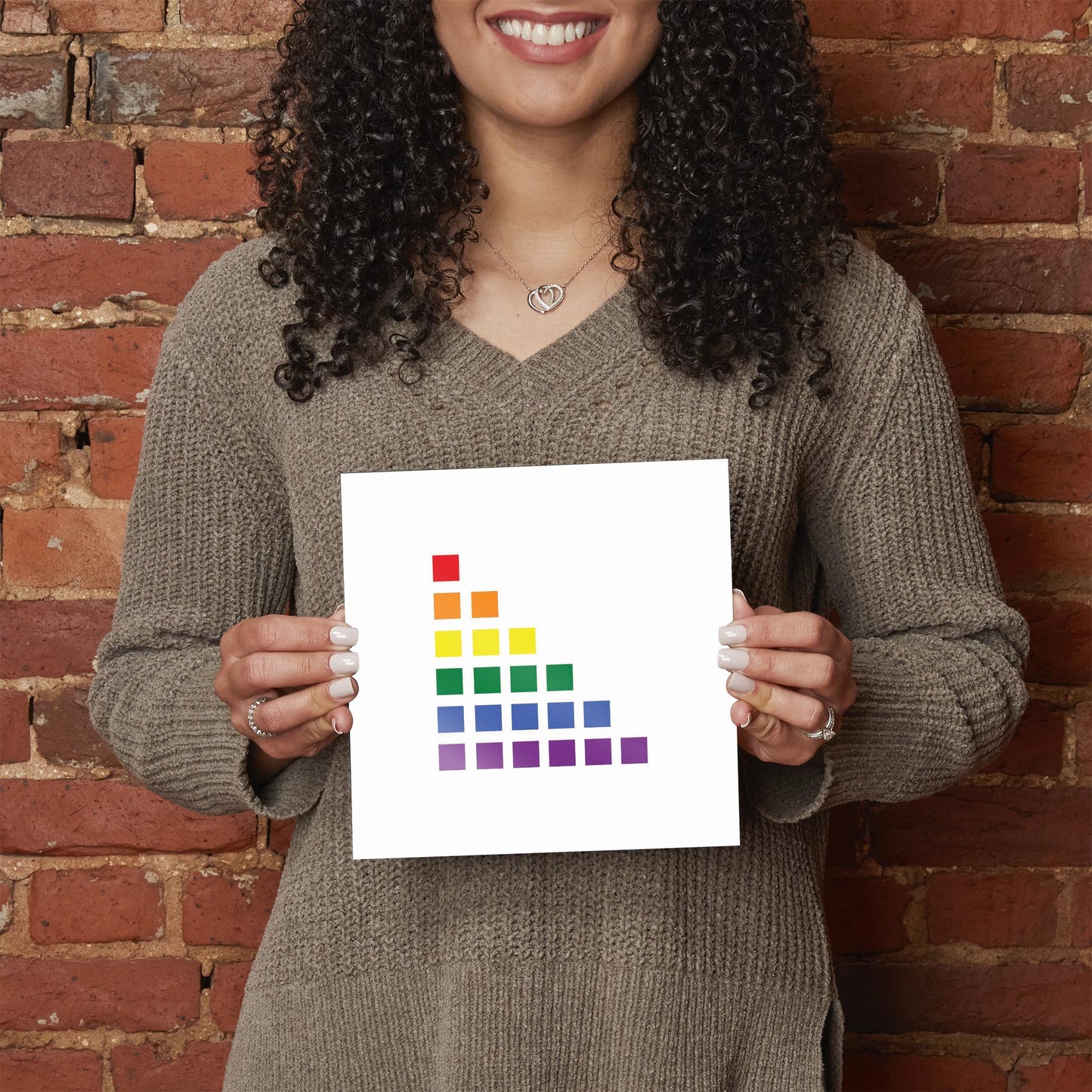 Minimalistic Pride Squares| Hi-Def Glass Art | Eaches | Min 2