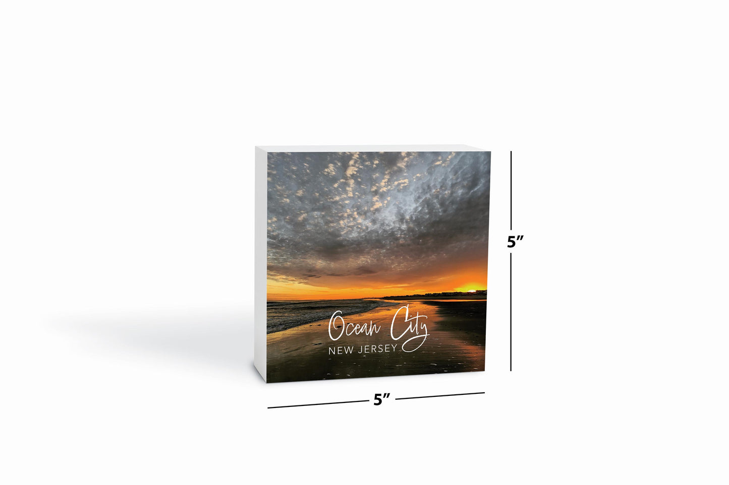 OCNJ Photo With Text | Wood Block | Eaches | Min 4