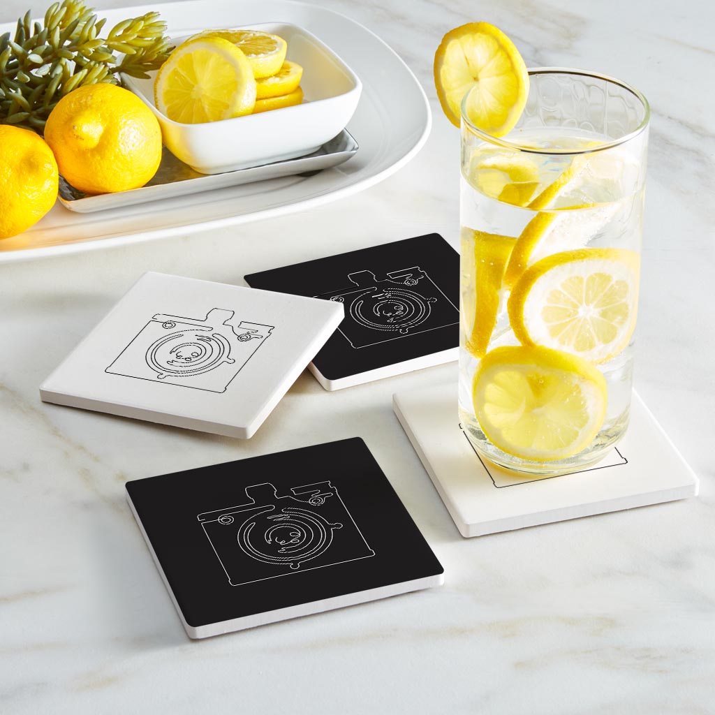 Vintage Camera Line Drawings| Absorbent Coasters | Set of 4 | Min 2
