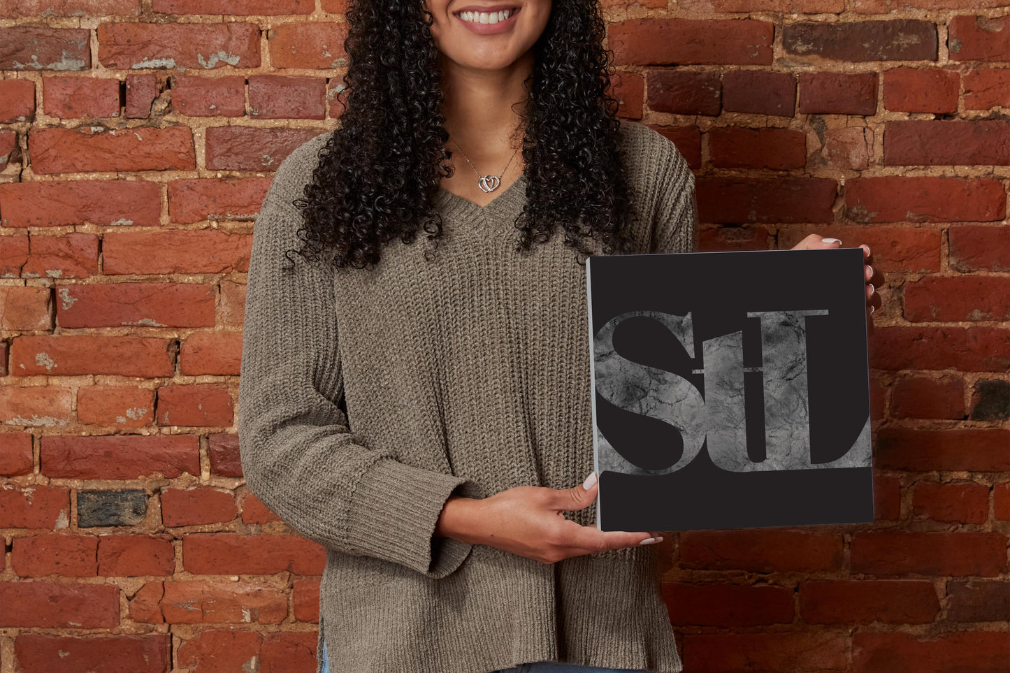 Minimalist B&W Missouri St Louis Black Initials | Wood Block | Eaches | Min 2