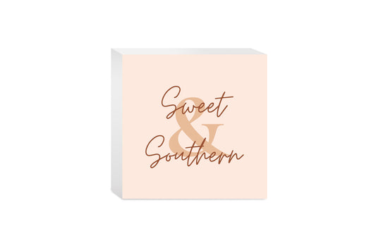 Modern Minimalist Texas Sweet Southern | Wood Block | Eaches | Min 4
