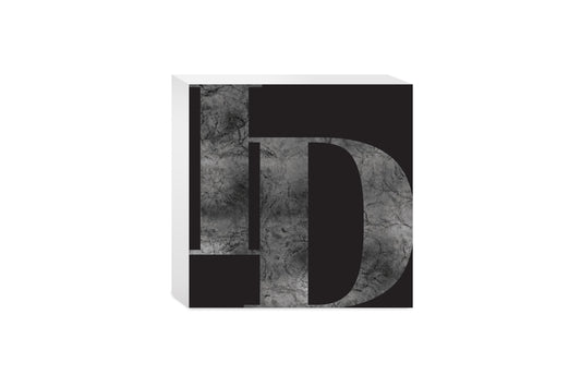 Minimalist B&W Idaho Black Initials | Wood Block | Eaches | Min 4