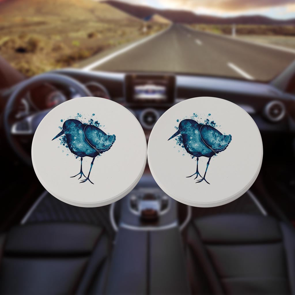 East Coast Water Color Sand Piper| Absorbent Car Coasters | Set of 2 | Min 4