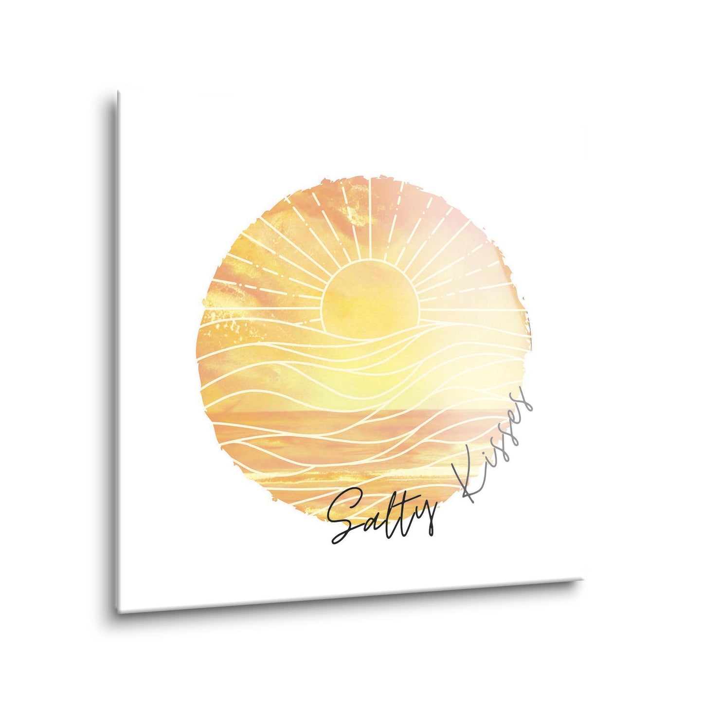 Salty Kisses Orange Art | Hi-Def Glass Art | Eaches | Min 1