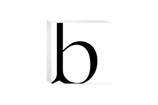 Minimal Monogram B | Wood Block | Eaches | Min 4