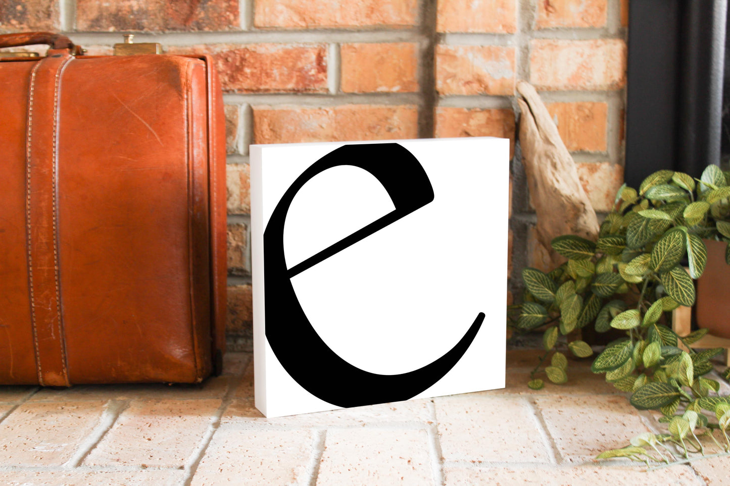 Minimal Monogram E | Wood Block | Eaches | Min 2