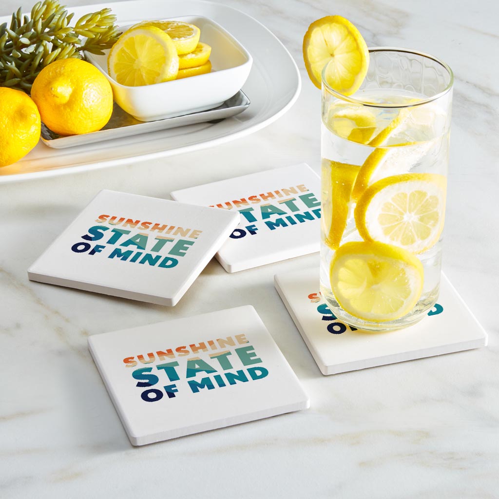 Sunshine State Of Mind | Absorbent Coasters | Set of 4 | Min 2