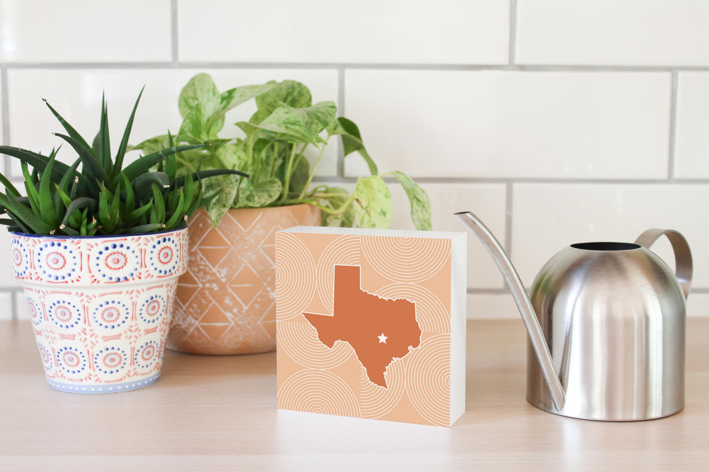 Modern Minimalist Texas Austin Star | Wood Block | Eaches | Min 4