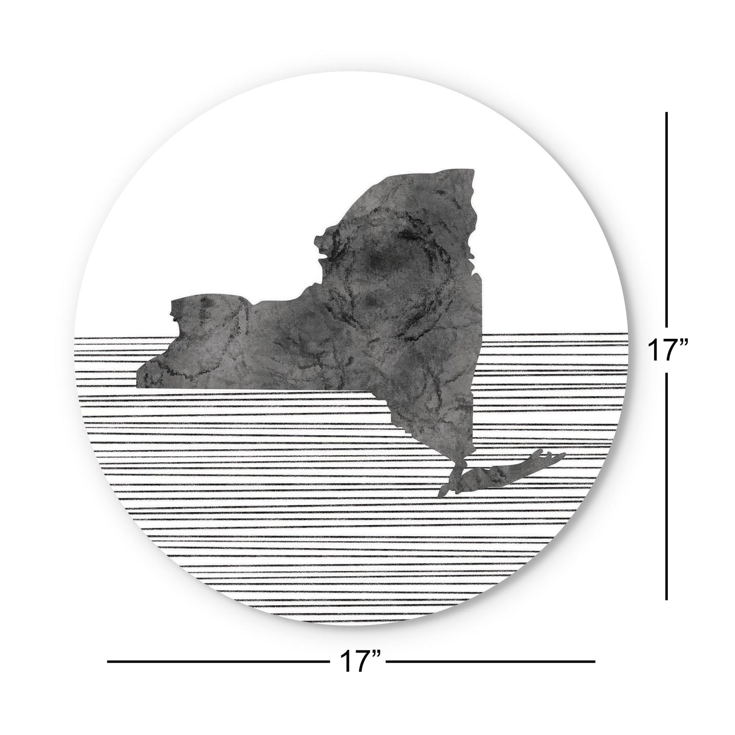 Minimalistic B&W New York Shape Straight Lines | Wood Sign | Eaches | Min 1